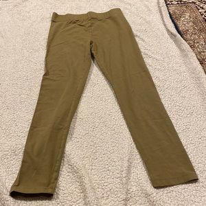 Military green colored leggings
